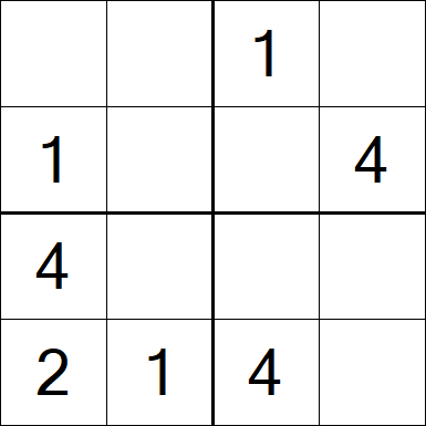 Sudoku 4x4 - Fácil