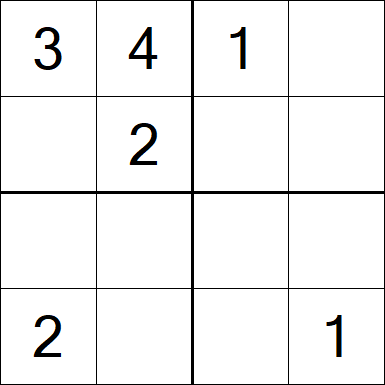 Sudoku 4x4 - Fácil