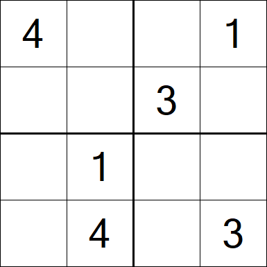 Sudoku 4x4 - Fácil