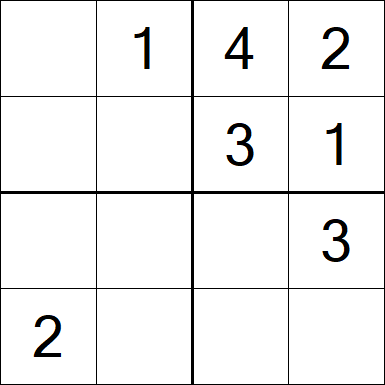 Sudoku 4x4 - Fácil
