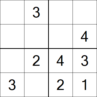 Sudoku 4x4 - Fácil