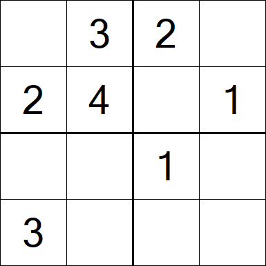 Sudoku 4x4 - Fácil