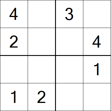 Sudoku 4x4 - Fácil
