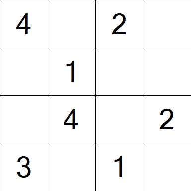 Sudoku 4x4 - Fácil