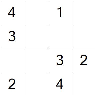 Sudoku 4x4 - Fácil
