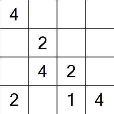 Sudoku 4x4 - Fácil