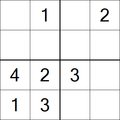 Sudoku 4x4 - Fácil