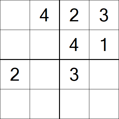 Sudoku 4x4 - Fácil