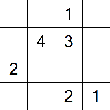 Sudoku 4x4 - Simple