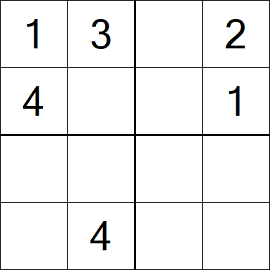 Sudoku 4x4 - Fácil
