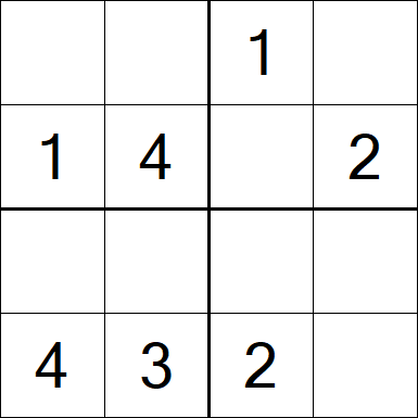 Sudoku 4x4 - Fácil