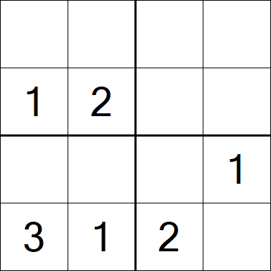 Sudoku 4x4 - Fácil