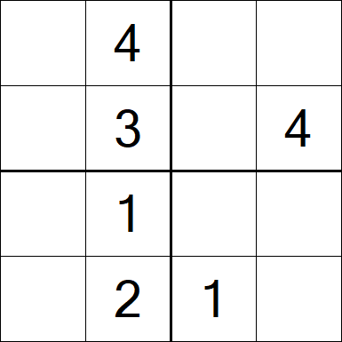 Sudoku 4x4 - Fácil