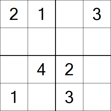 Sudoku 4x4 - Fácil