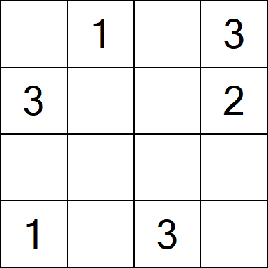 Sudoku 4x4 - Fácil