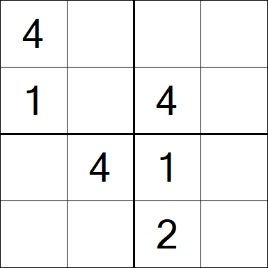 Sudoku 4x4 - Simple