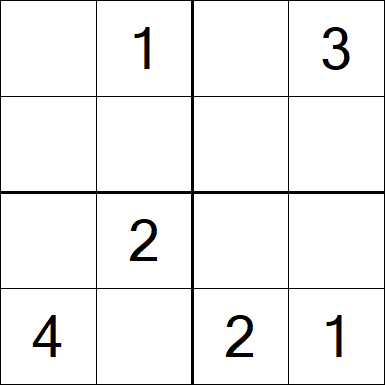 Sudoku 4x4 - Fácil