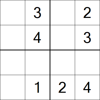 Sudoku 4x4 - Fácil