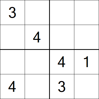 Sudoku 4x4 - Fácil