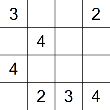 Sudoku 4x4 - Fácil