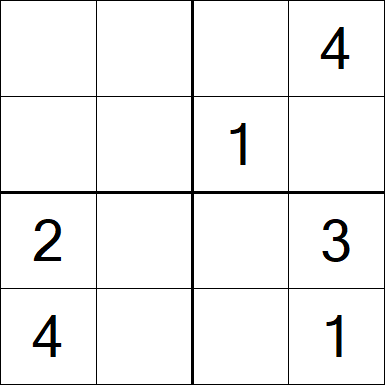 Sudoku 4x4 - Fácil