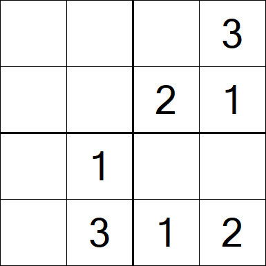 Sudoku 4x4 - Simple
