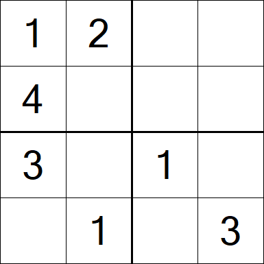 Sudoku 4x4 - Fácil