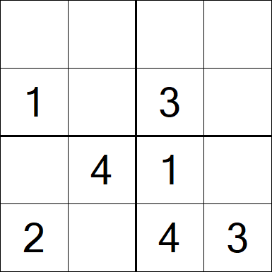 Sudoku 4x4 - Fácil