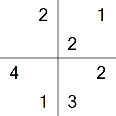 Sudoku 4x4 - Fácil