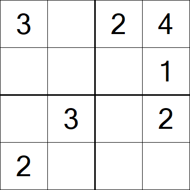 Sudoku 4x4 - Fácil