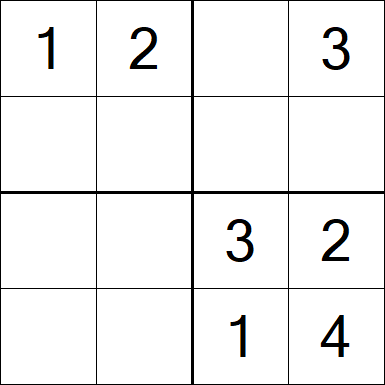 Sudoku 4x4 - Fácil