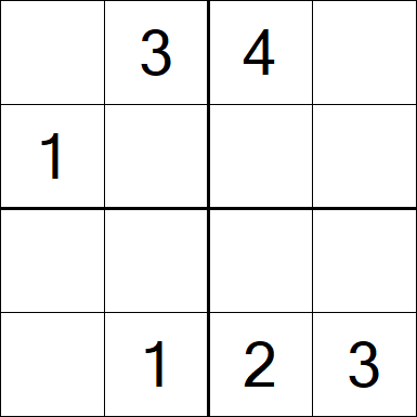 Sudoku 4x4 - Fácil