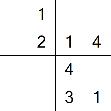 Sudoku 4x4 - Fácil