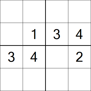 Sudoku 4x4 - Fácil