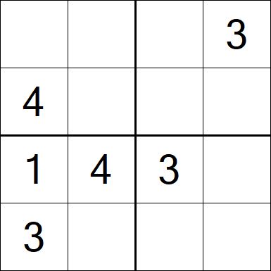 Sudoku 4x4 - Simple