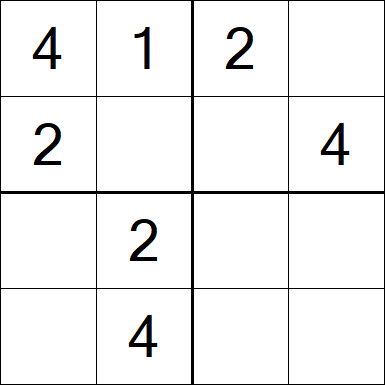 Sudoku 4x4 - Fácil