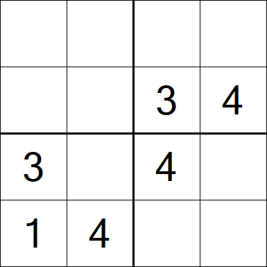 Sudoku 4x4 - Fácil