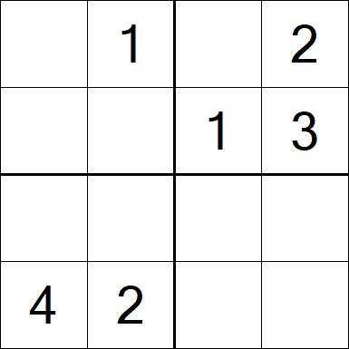 Sudoku 4x4 - Fácil