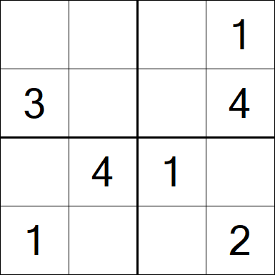 Sudoku 4x4 - Fácil