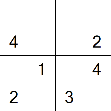 Sudoku 4x4 - Fácil