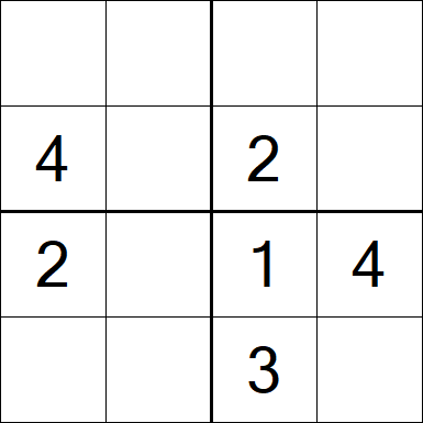Sudoku 4x4 - Einfach