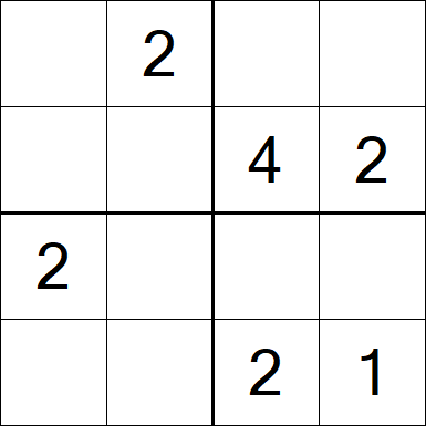 Sudoku 4x4 - Einfach