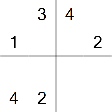 Sudoku 4x4 - Fácil