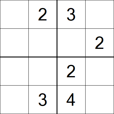 Sudoku 4x4 - Einfach