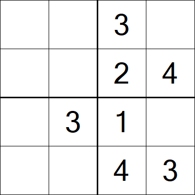 Sudoku 4x4 - Simple
