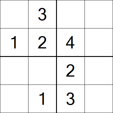 Sudoku 4x4 - Fácil