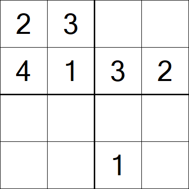 Sudoku 4x4 - Einfach