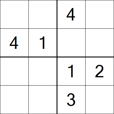Sudoku 4x4 - Fácil