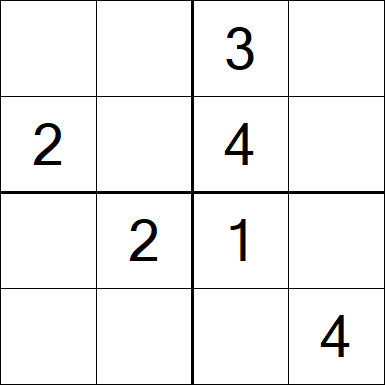Sudoku 4x4 - Einfach