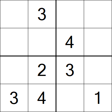 Sudoku 4x4 - Fácil